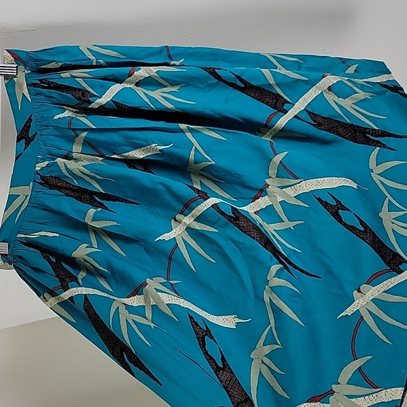 Jaff Carole Anderson Coordinated Set Skirt Blouse Abstract Vintage Blue … - Picture 7 of 9